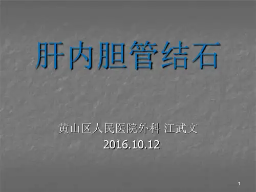 肝内胆管结石PPT课件