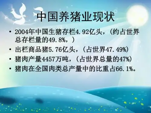 中国养猪业现状课件