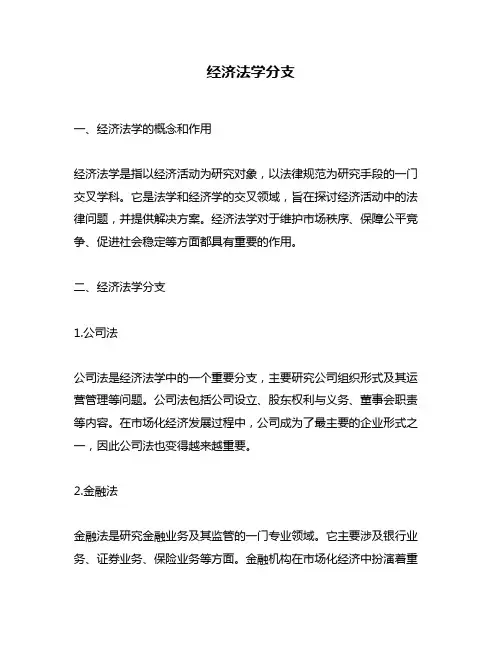 经济法学分支