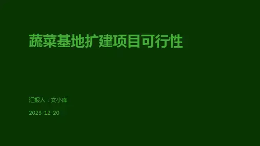 蔬菜基地扩建项目可行性