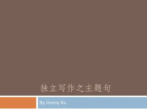 独立写作-主题段落之主题句