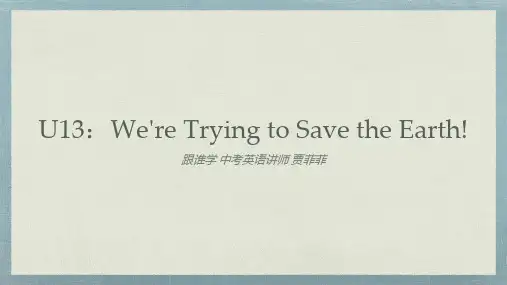 【人教版】九年级英语课文单词知识点精讲第十三单元ppt