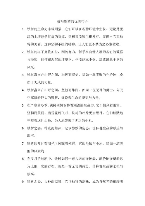 描写铁树的优美句子