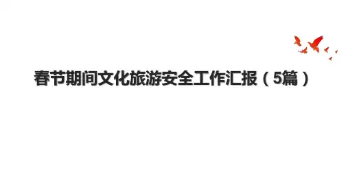 春节期间文化旅游安全工作汇报(5篇)