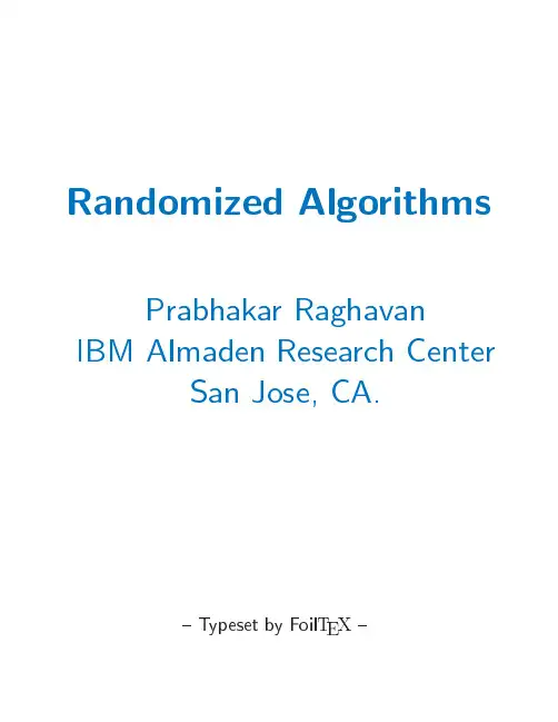 Randomized Algorithms