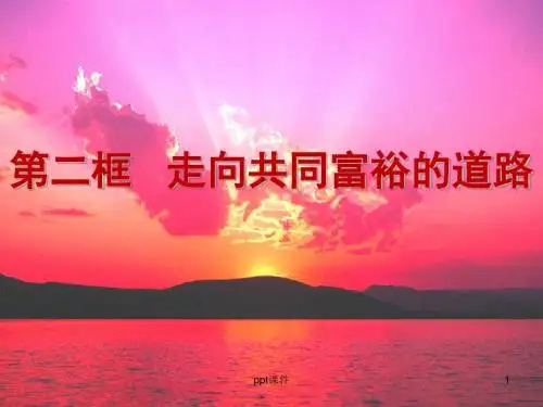走向共同富裕的道路  ppt课件