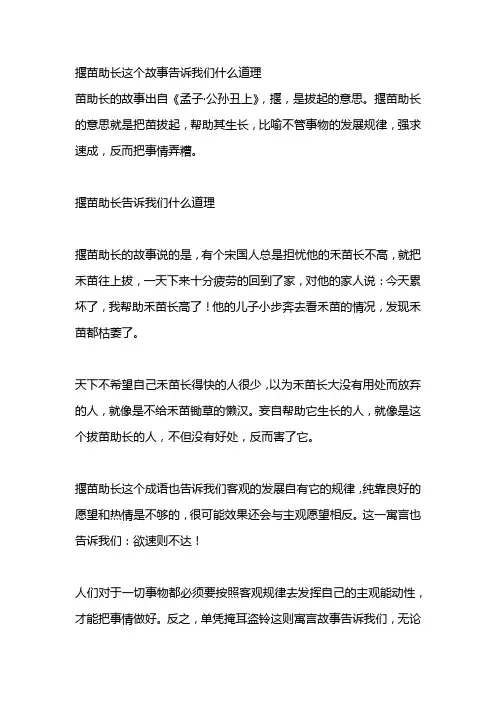揠苗助长这个故事告诉我们什么道理