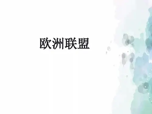 岳麓版-历史-九年级下册-第10 欧洲联盟