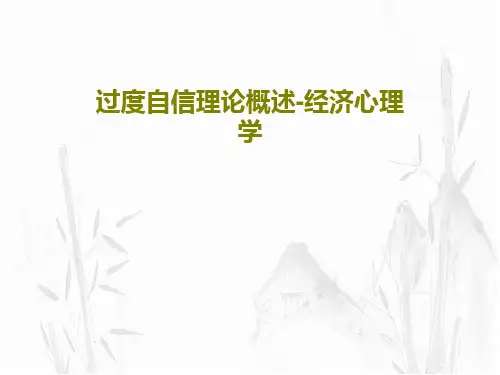 过度自信理论概述-经济心理学共30页