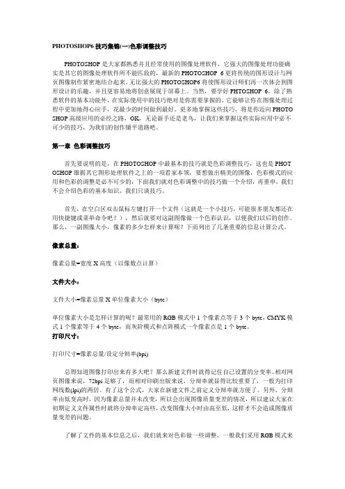 PHOTOSHOP6技巧集锦