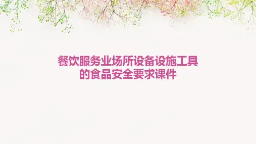 餐饮服务业场所设备设施工具的食品安全要求课件