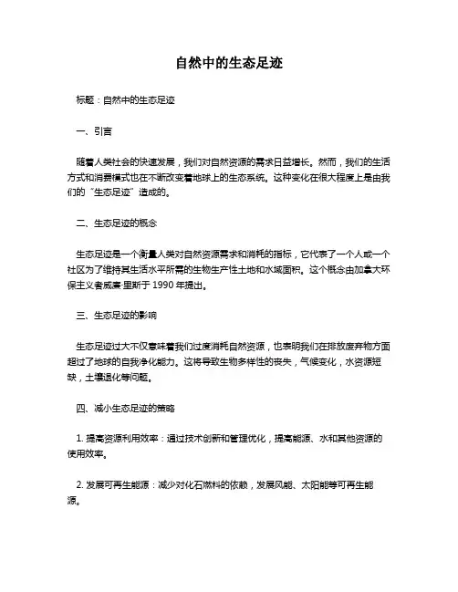 自然中的生态足迹