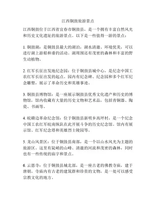 江西铜鼓旅游景点