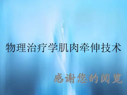 物理治疗学肌肉牵伸技术