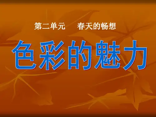 第二单元 第一课《色彩的魅力》