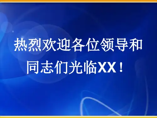 XX市重点项目汇报PPT1
