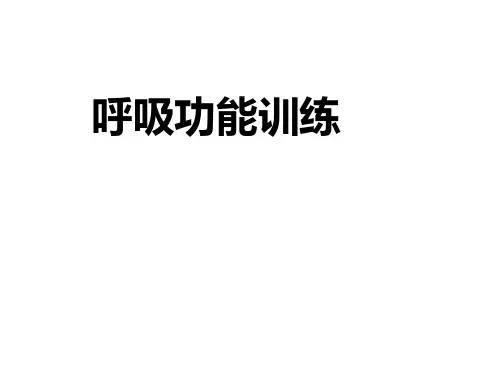 呼吸功能训练  ppt课件