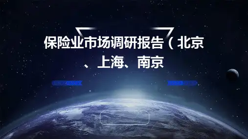 保险业市场调研报告(北京上海南京)