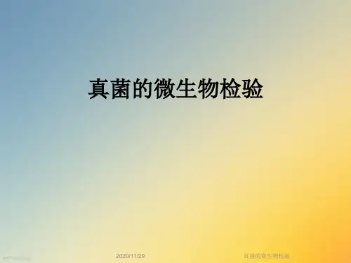 真菌的微生物检验
