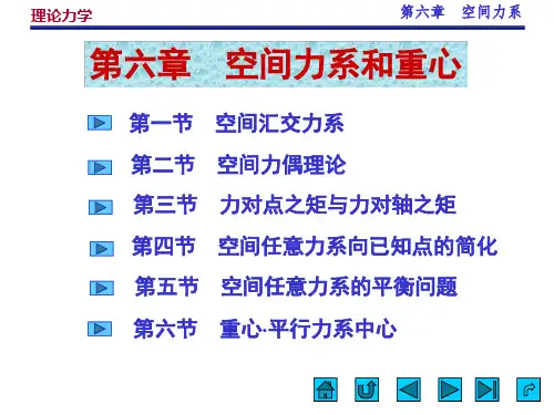 第六章 空间力系和重心