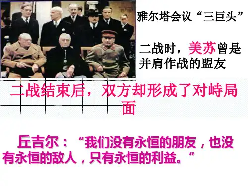 课件九年级下：第14课 冷战中的对峙(自制)