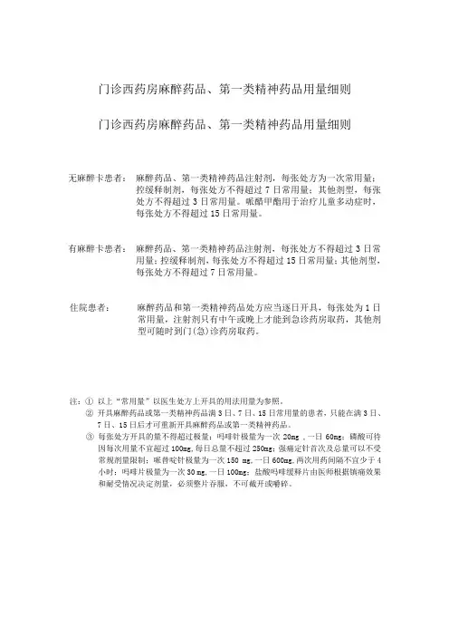麻醉药品
