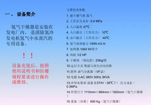 氢气干燥器原理及检修维护
