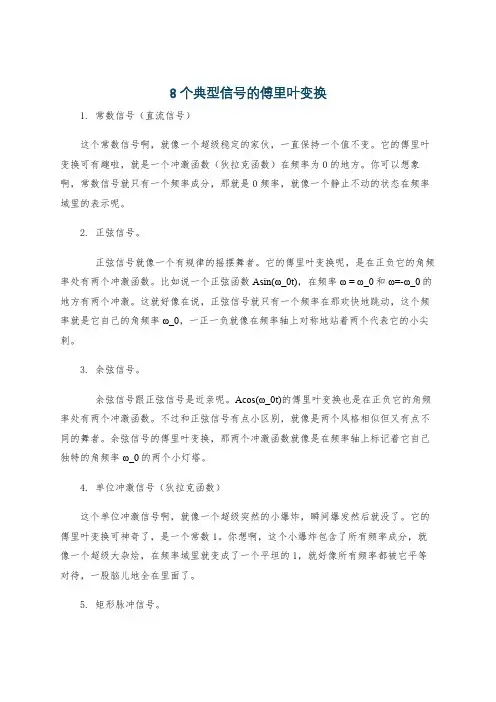 8个典型信号的傅里叶变换
