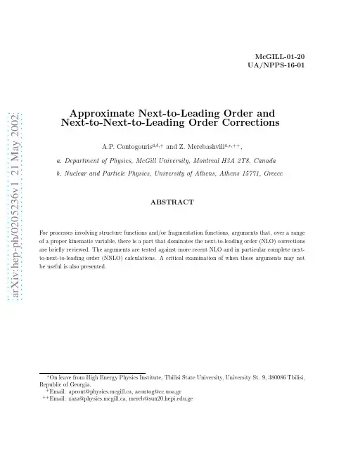 Approximate Next-to-Leading Order and Next-to-Next-to-Leading Order Corrections