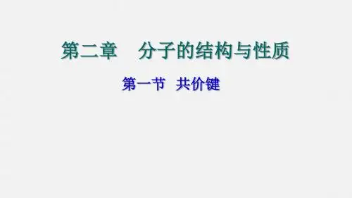 人教版选修3 化学：2.1 共价键  课件(共13张PPT)