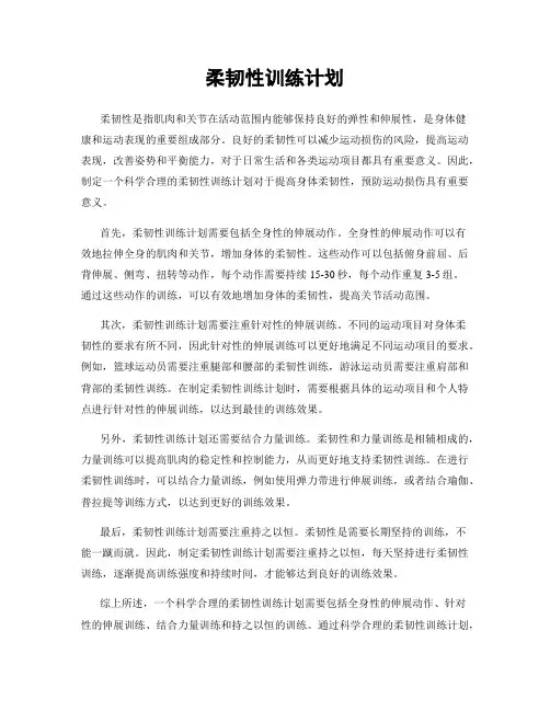 柔韧性训练计划