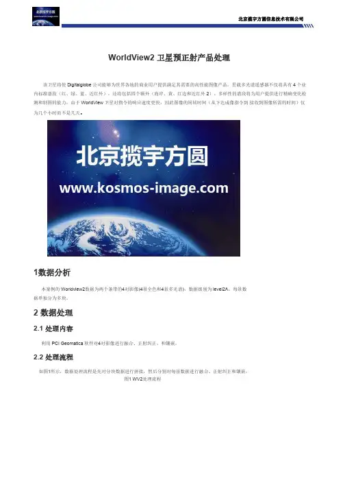 WorldView系例卫星预正射产品处理