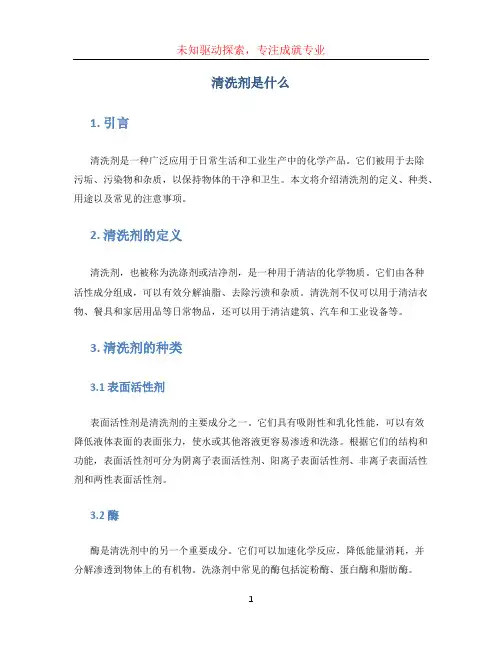 清洗剂是什么