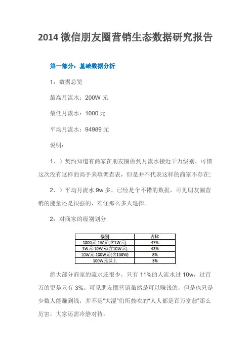 2014微信朋友圈营销生态数据研究报告