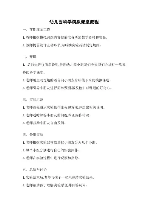 幼儿园科学模拟课堂流程
