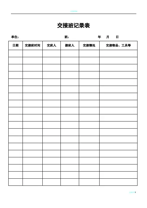 物业管理工程部全套表格42838
