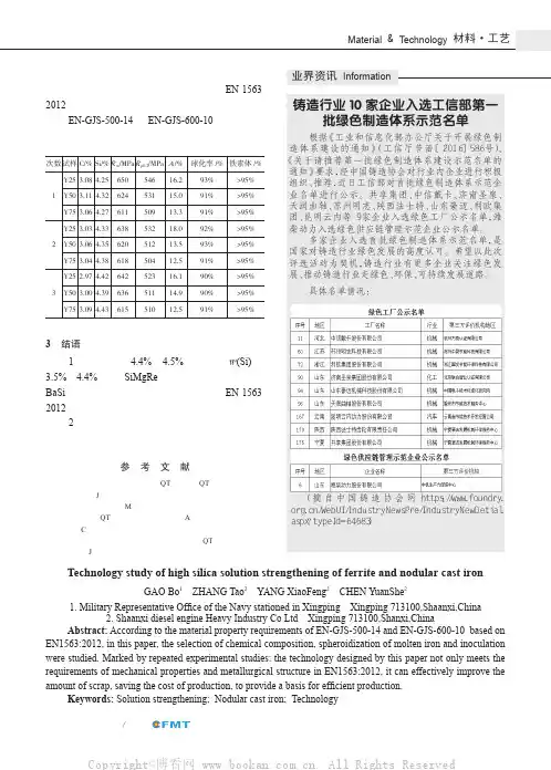 铸造行业10家企业入选工信部第一批绿色制造体系示范名单