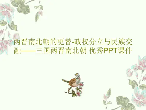 两晋南北朝的更替-政权分立与民族交融——三国两晋南北朝 优秀PPT课件24页PPT