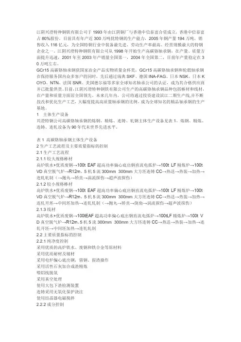 兴城特钢生产线介绍