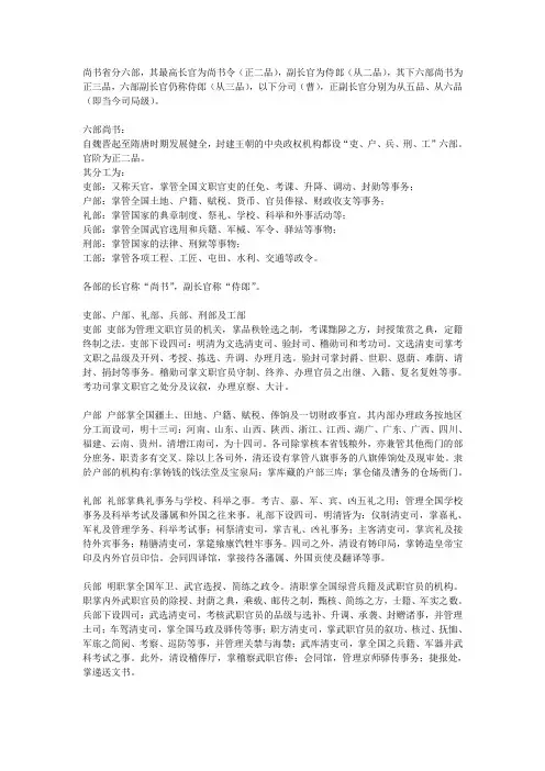 古代官职