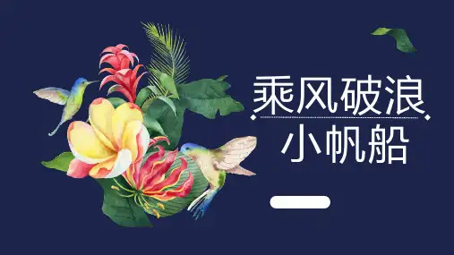 乘风破浪小帆船(课件)-三年级劳动北师大版