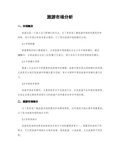 旅游市场分析