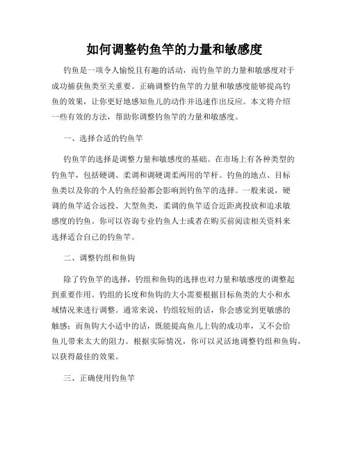 如何调整钓鱼竿的力量和敏感度