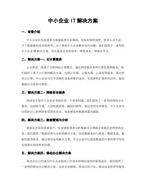 中小企业IT解决方案