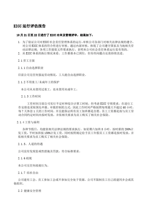 EICC内审报告