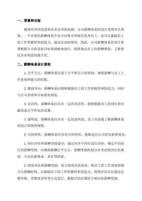 2024年公司薪酬体系设计方案