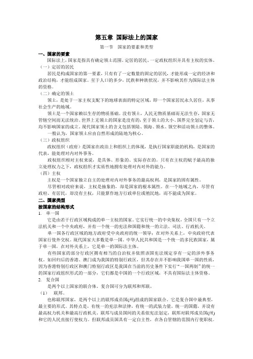 国际法复习重点