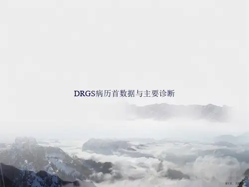 DRGS病历首数据与主要诊断讲课文档