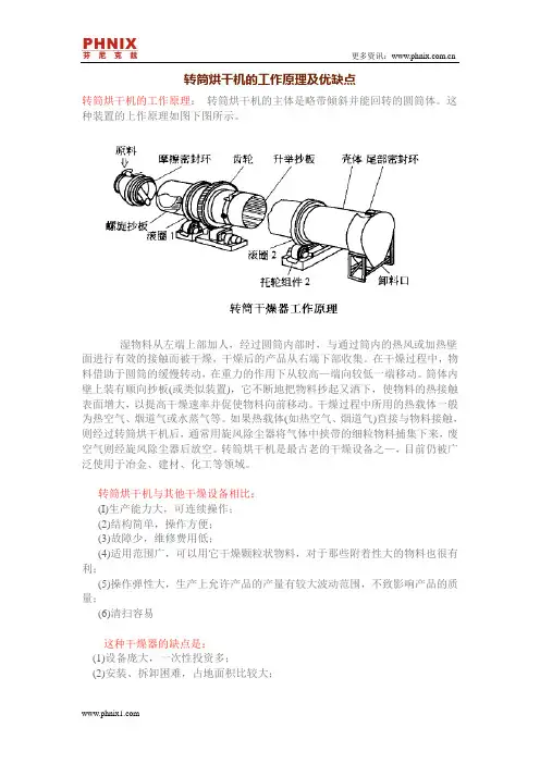 转筒烘干机的工作原理及优缺点