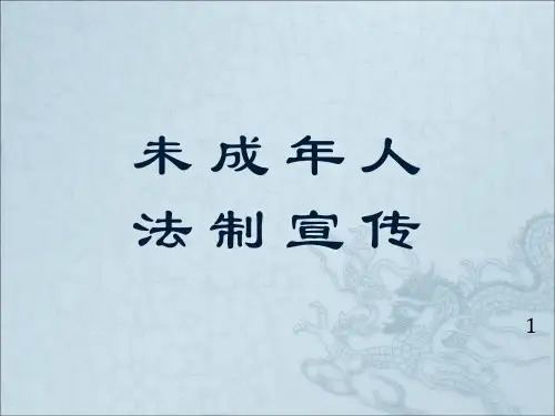 未成年人法制宣传PPT课件